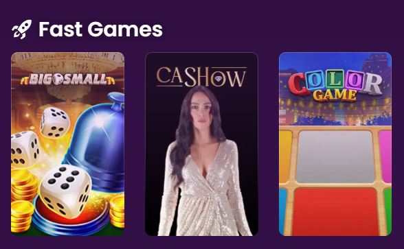 Fast Games at 2Bet: Big Small, Cashow and Color Game